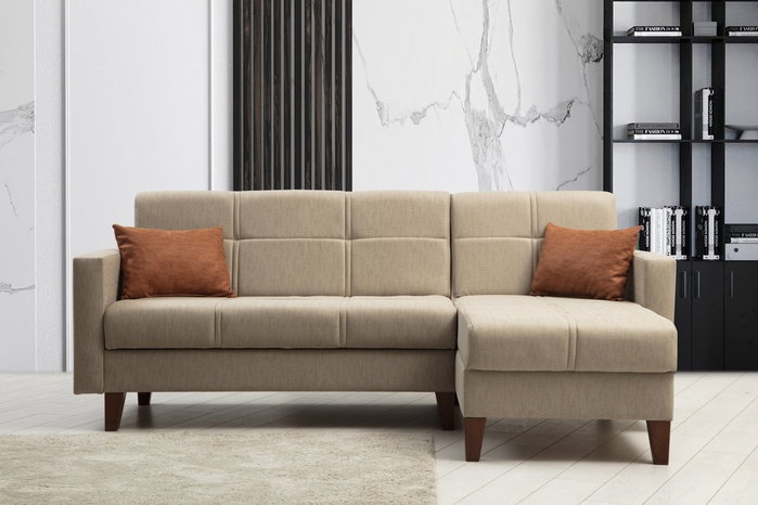 Atelier Del Sofa Polya - Sofá cama esquinero Beige